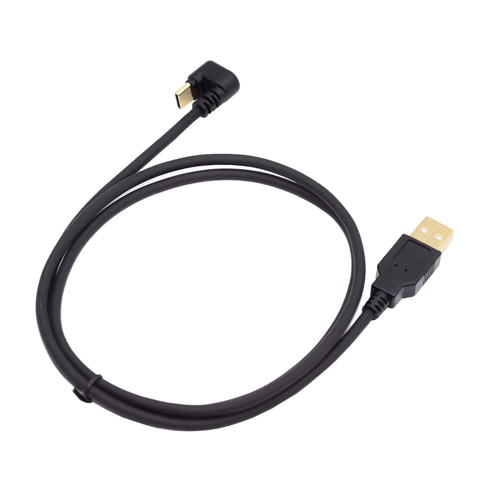 Кабель USB для передачи данных и питания 480 Мбит/с, штекер USB-A - штекер USB-C под углом 90 градусов, штекер, USB-C USB-C, U-образный,