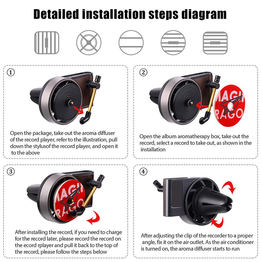 Автомобильный освежитель воздуха, проигрыватель пластинок, проигрыватель, автомобильный зажим для духов, виниловый фонограф, вентиляционное отверстие, зажим для ароматерапии, диффузор запаха