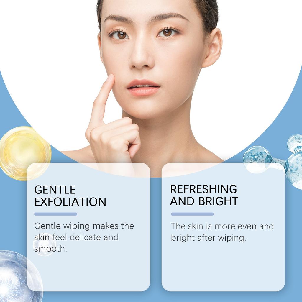 Glycolic Exfoliating Face Pads | Exfoliation With Salicylic & C, E | Hydrating & Firming With Hyaluronic & Calendula | Cruelty-Free, Der5ml