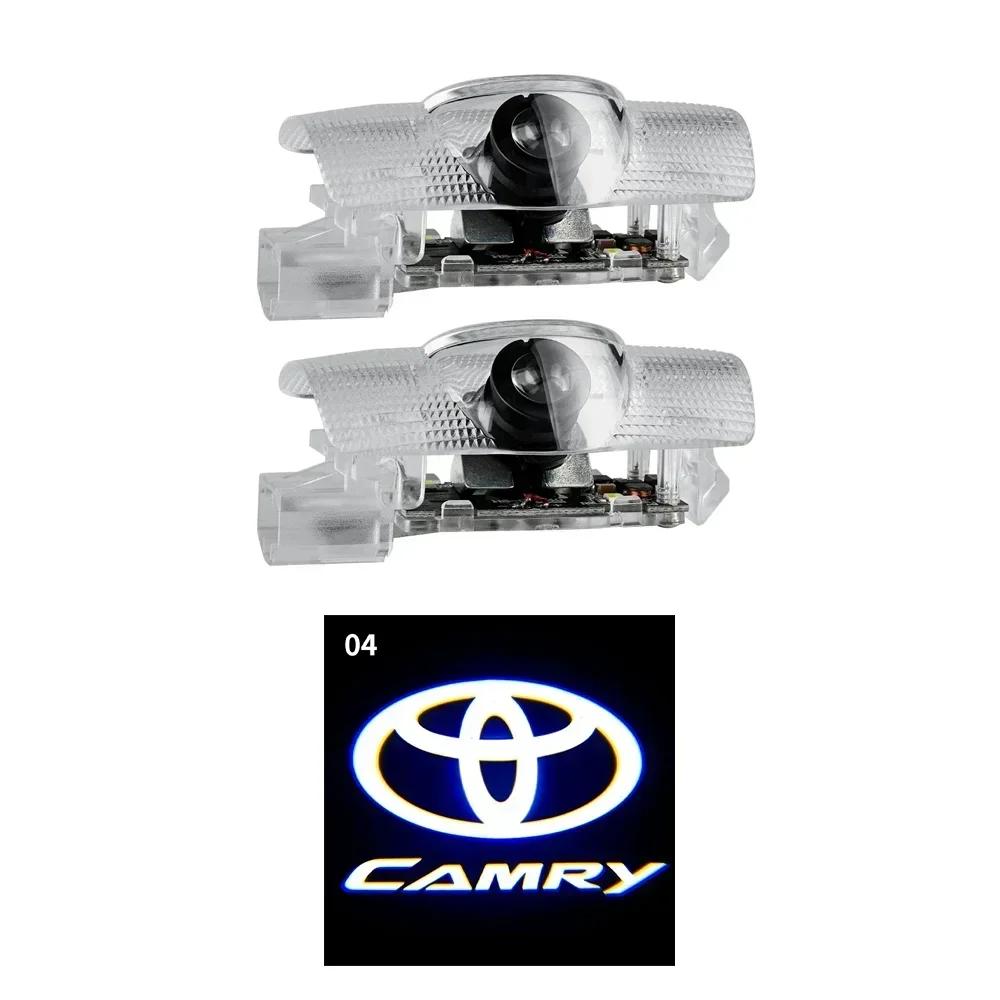 Toyota 2026 New Hub Caps 2PCS Car LED Welcome Lamp with Toyota Logo Door Ghost Shadow Light Laser Projector Car Sticker