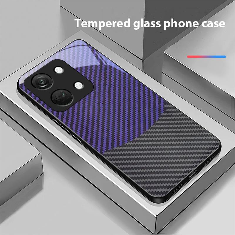 Двухцветные полосы для OnePlus Nord 3 5 6T 7 Pro 8 12 10T Reno8 Lite 5G 10R Nord N30 Жесткий чехол из закаленного стекла для телефона Черный