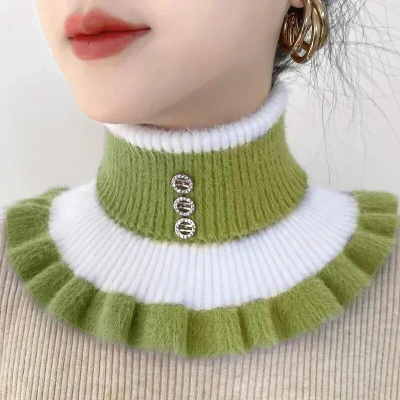 2025 New Beautiful Neckerchief for Woman Winter Comfortable Detachable Collar Outdoor Windproof Protective Neckerchief