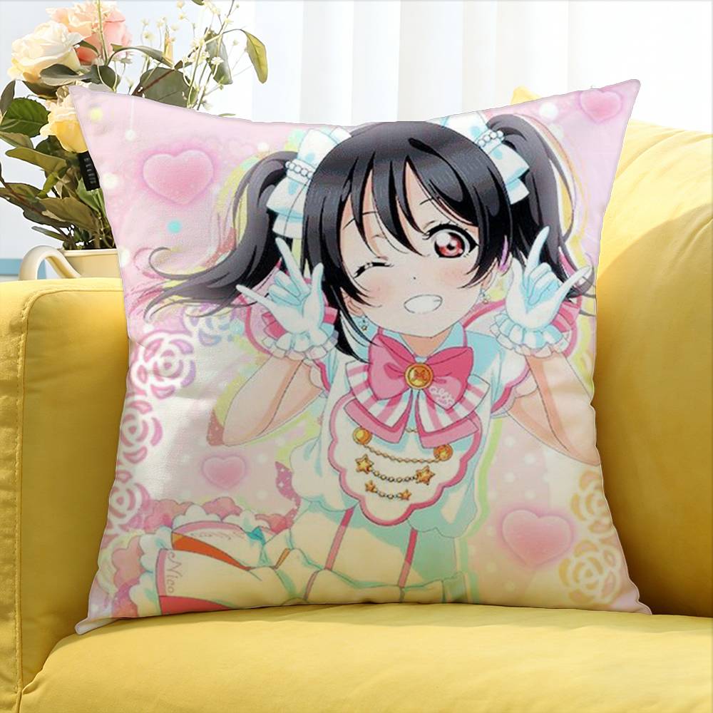 Ядзава Нико Love Live Аниме Девушка Разные Размеры Квадратная Наволочка Для Автомобиля Дома Спальни Декор
