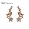 1 пара женских серег-гвоздиков в форме звезды, блестящие долговечные женские серьги со стразами, женские уши