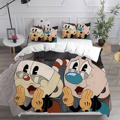 Новый 3D Принт Игра Мультяшный Cuphead Постельное Белье Комплекты Одеяло Стеганое Покрывало На Кровать Пододеяльник Наволочка 2-3 Предмета Комплекты Детский Взрослый Размер