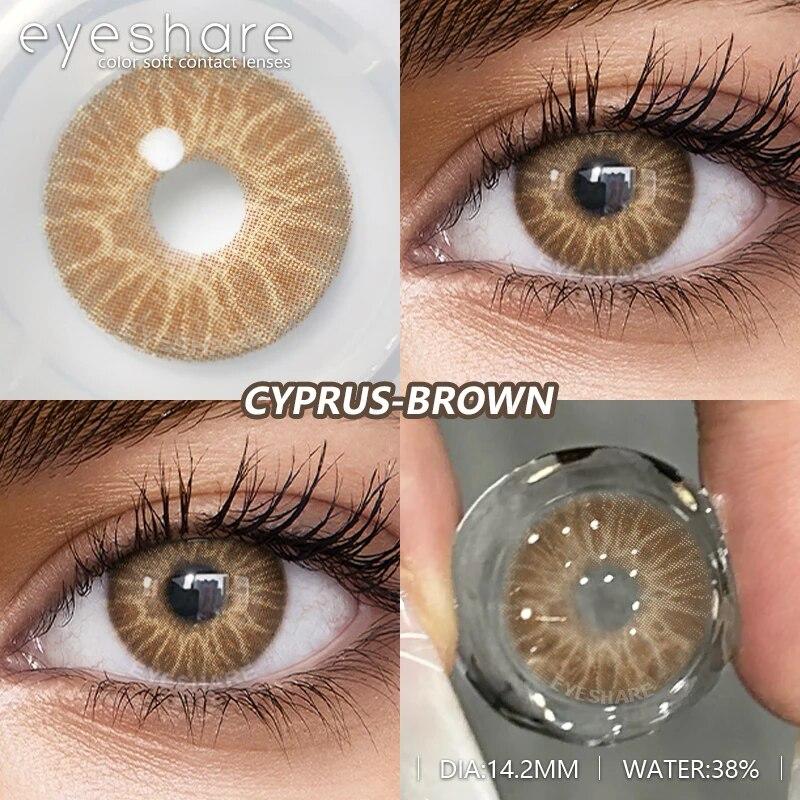 AMARA 1Pair Colored Contact Lenses for Eyes Brown Pupis Gray Eye Lenses Yearly Fashion Lenses Cosmetic Eye Contacts