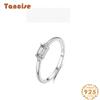 Tancise Classic 925 Sterling Silver  Zircon Ring Ladies Jewelry Wedding Promise Party Gift