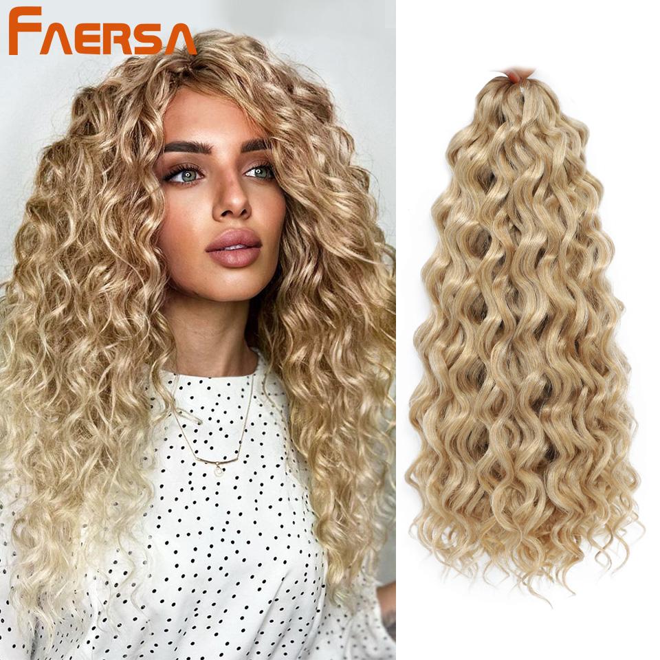 Волосы Ocean Wave Crochet Deep Wave Hawaii Curl Crochet Braids Синтетические косички Наращивание волос Ombre Blonde 18 дюймов Африканские кудри
