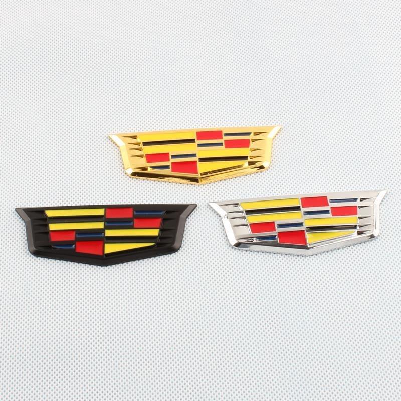 Car Rear Trunk Emblem Side Sticker Decoration for Cadillac XT5 ATSL XTS SRX C-Pillar Lable Window Metal Alloy Badge 6.3cm 9.2cm