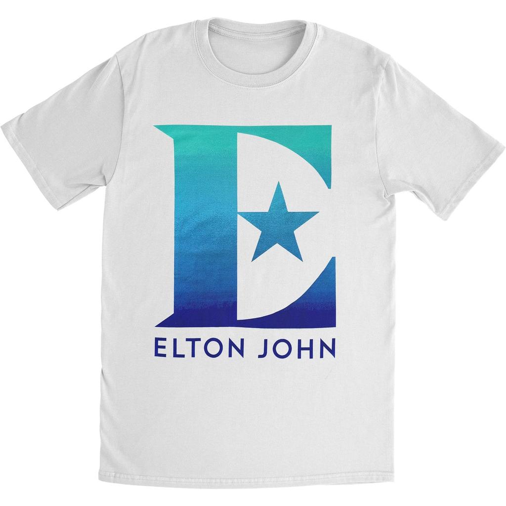 Men's Elton John Farewell Yellow Brick Road 2018 Tour T-shirt X-Large White
