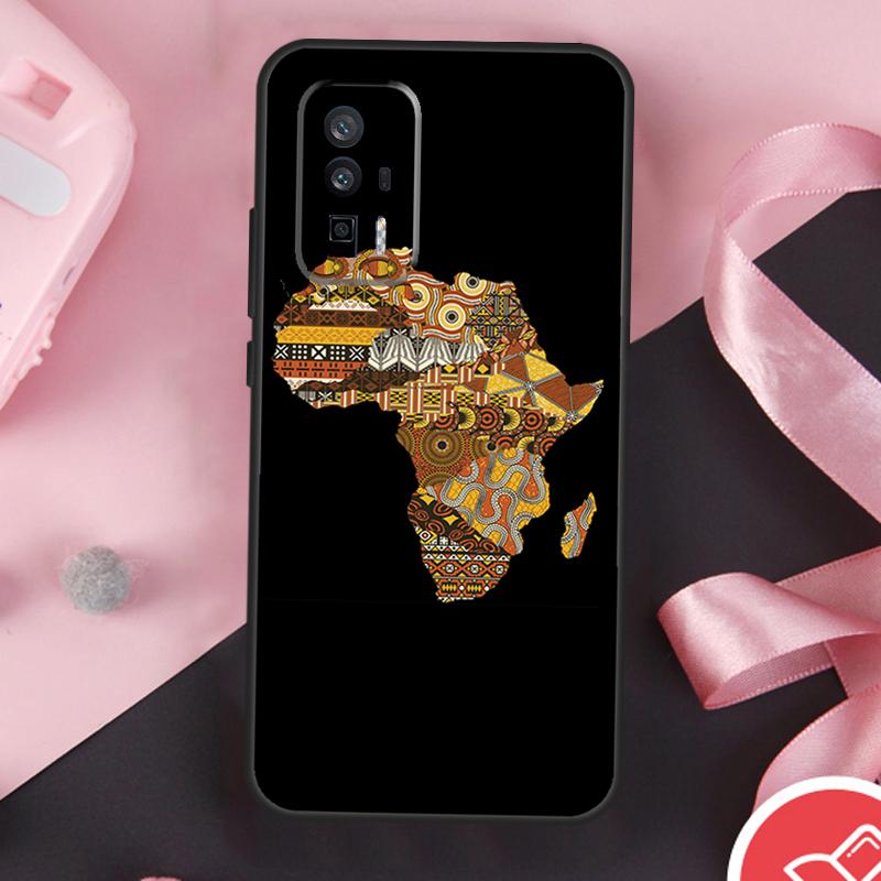 Чехол-карта Африки География Для Xiaomi 13T 11T 12T Pro 12 Lite 13 14 Ultra POCO F6 F5 M6 X3 X5 X6 Pro F3 M5s