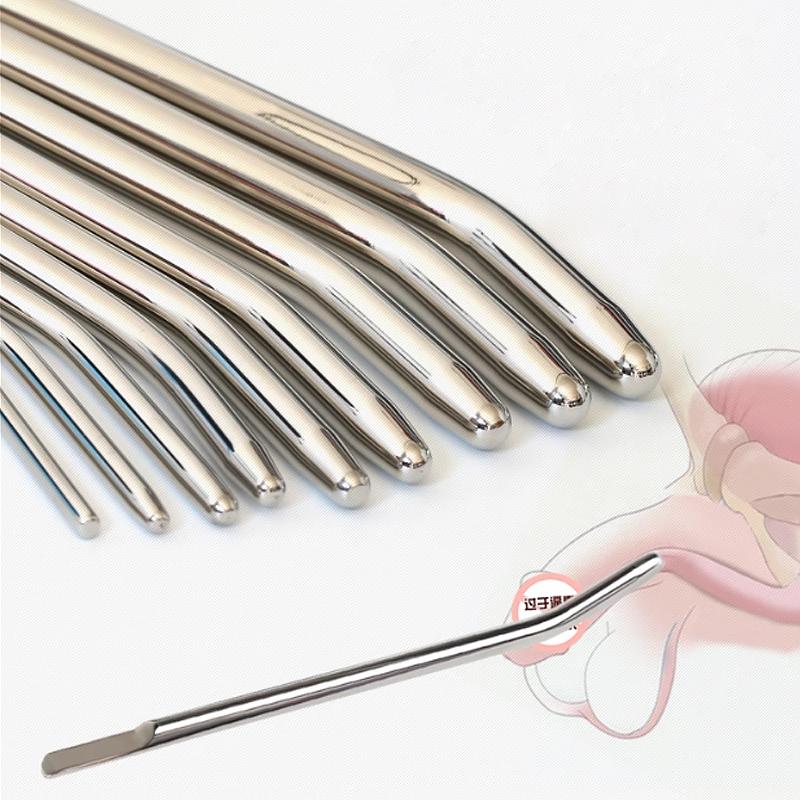 Runyu SM Металлический расширитель уретры Мужская пробка для пениса из нержавеющей стали Мужская блокировка уретры Мастурбация для взрослых Альтернативные секс-игрушки