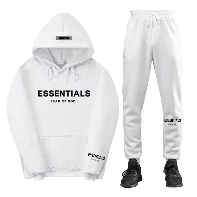 Essentials от FEAR OF GOD: Модные парные худи с флисом, комплект из двух предметов