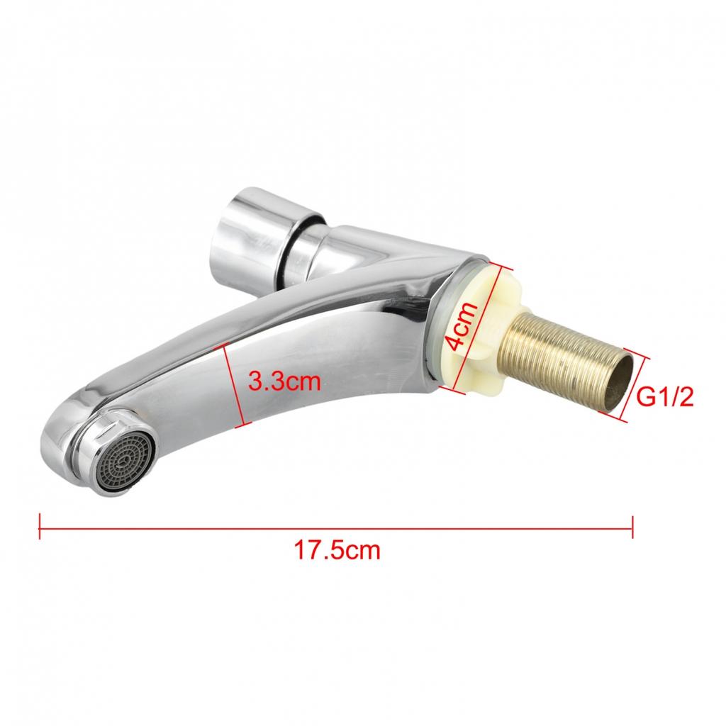 Хромированный смеситель для ванной комнаты с автоматическим отключением для экономии воды