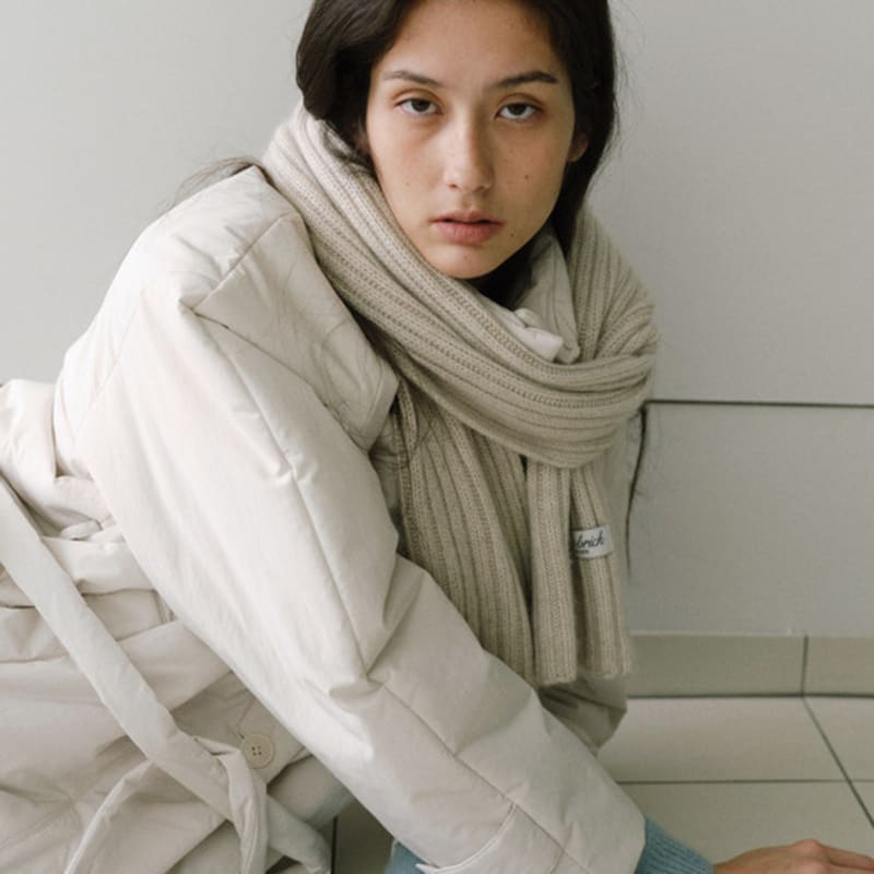 BLUE BRICK Soft raccoon muffler (3colors)