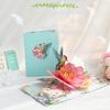 3D Popup Hummingbird Flower Postcard Foldable Blessing Card Handmade Greeting Card with Envelope Anniversary Gifts