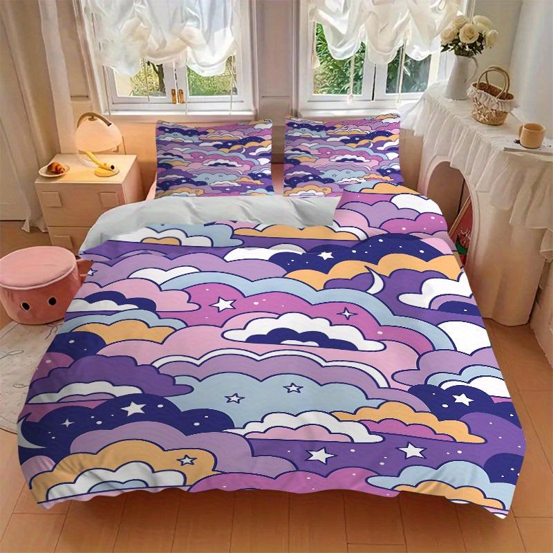 3pcs Cloudscape Bedding Set, Ideal for Home Use, Suitable for Bedroom Decor (1*Duvet Cover + 1/2*Pillowcases, No Core) yy250821224