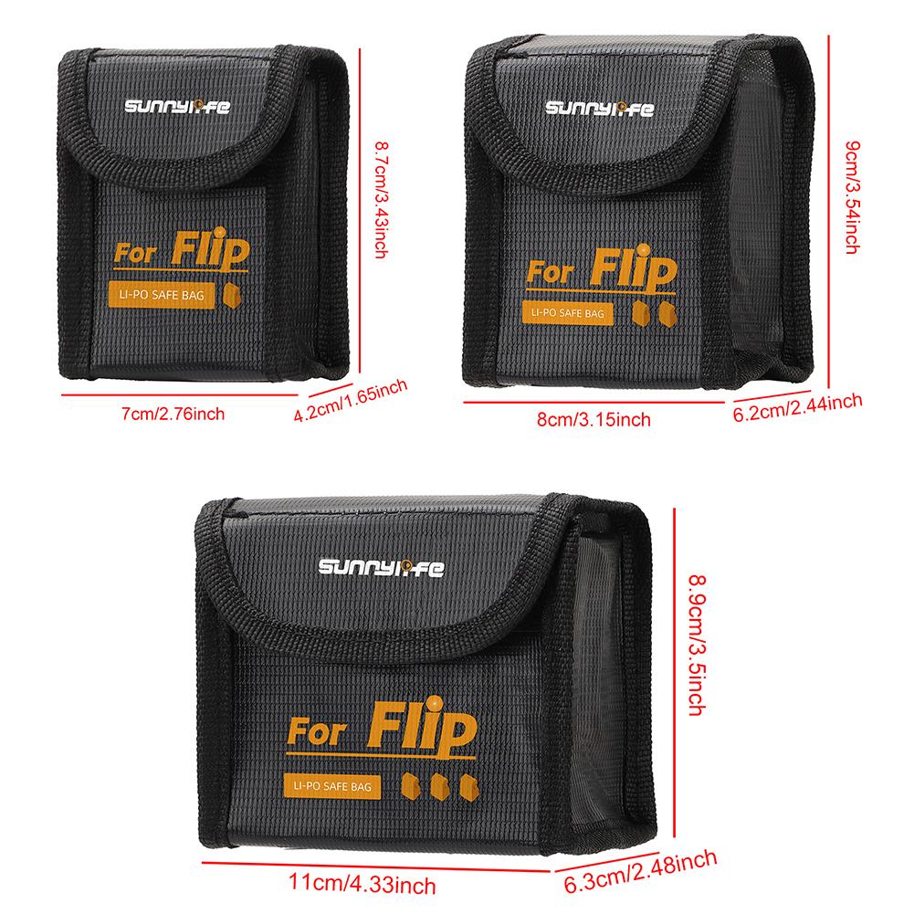 Battery Safe Bag Battery Portable Carrying Case Safety Storage Protective Bag for DJI Flip Drone Accessories