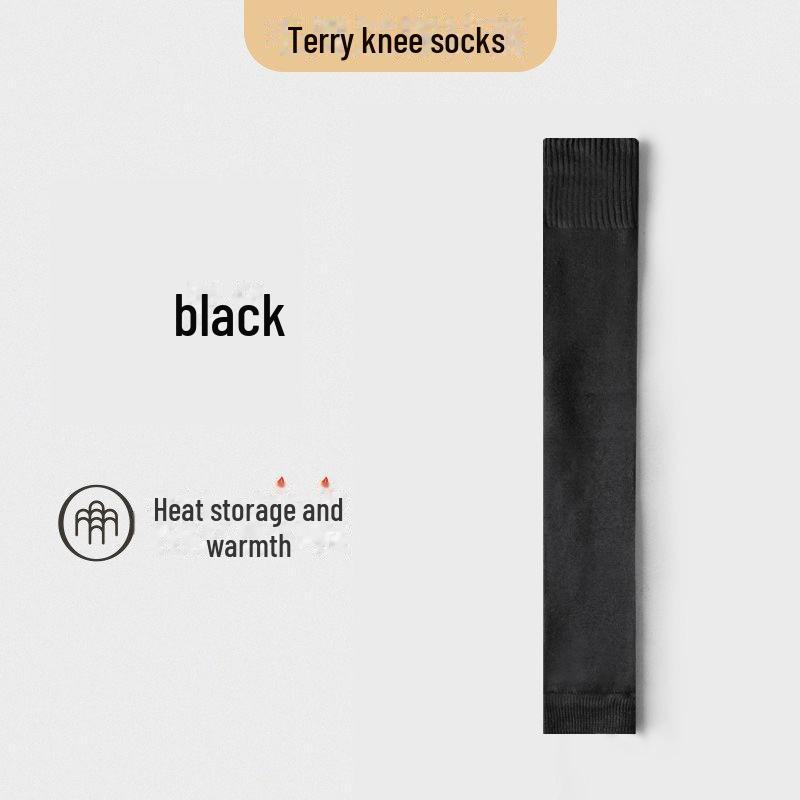 Женские бархатные толстые наколенники, длинные леггинсы - теплые махровые леггинсы с высокой трубкой