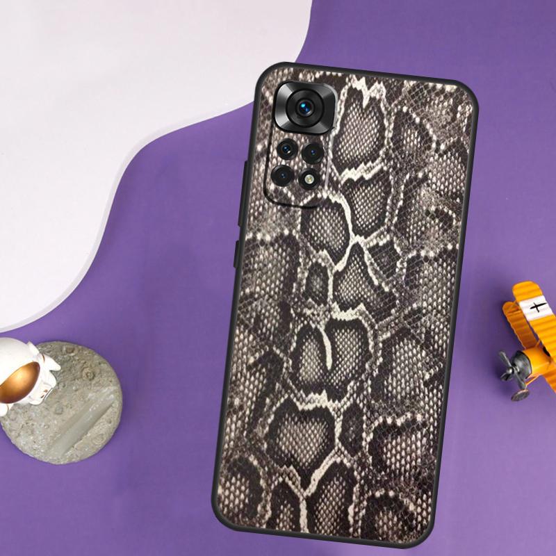 Чехол под змеиную кожу для Xiaomi Redmi Note 13 Pro 14 12 9 10 11 Pro 10S 11S 12S Redmi 14C 13C 10C 12C