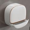 Adhesive Soap Holder for Shower Wall with Drainage Box, Waterproof Shower Bar Soap Holder Tray Soap Dish Wall Mounted Soap Caddy Organizer