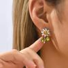 Стильные цветочные серьги для женщин, аксессуары для вечеринок, великолепные подарки на день рождения для девочек, украшения