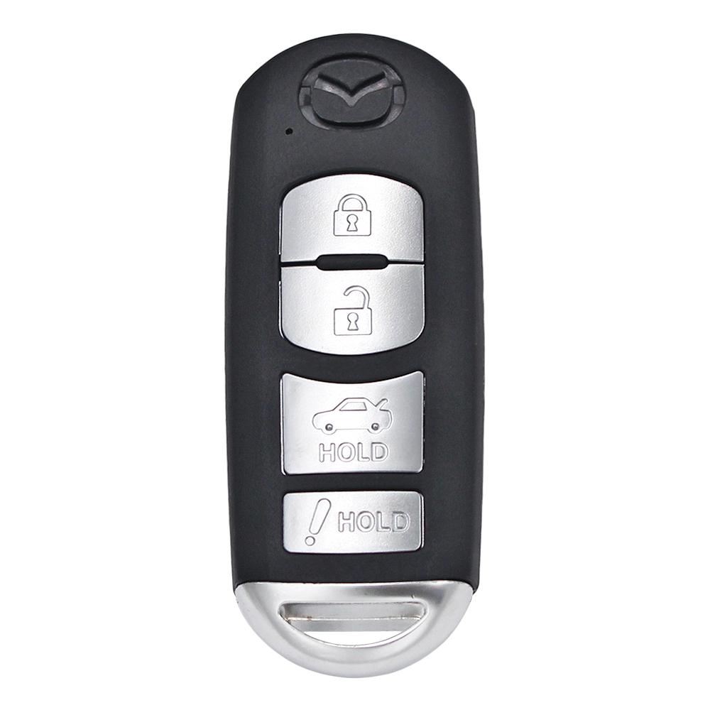 2/3/4 Buton Remote Car Key Shell Case Housing Cover Red Hold for Mazda 3 6 CX-3 CX-5 Axela Atenza with Emergency Key Uncut Blade
