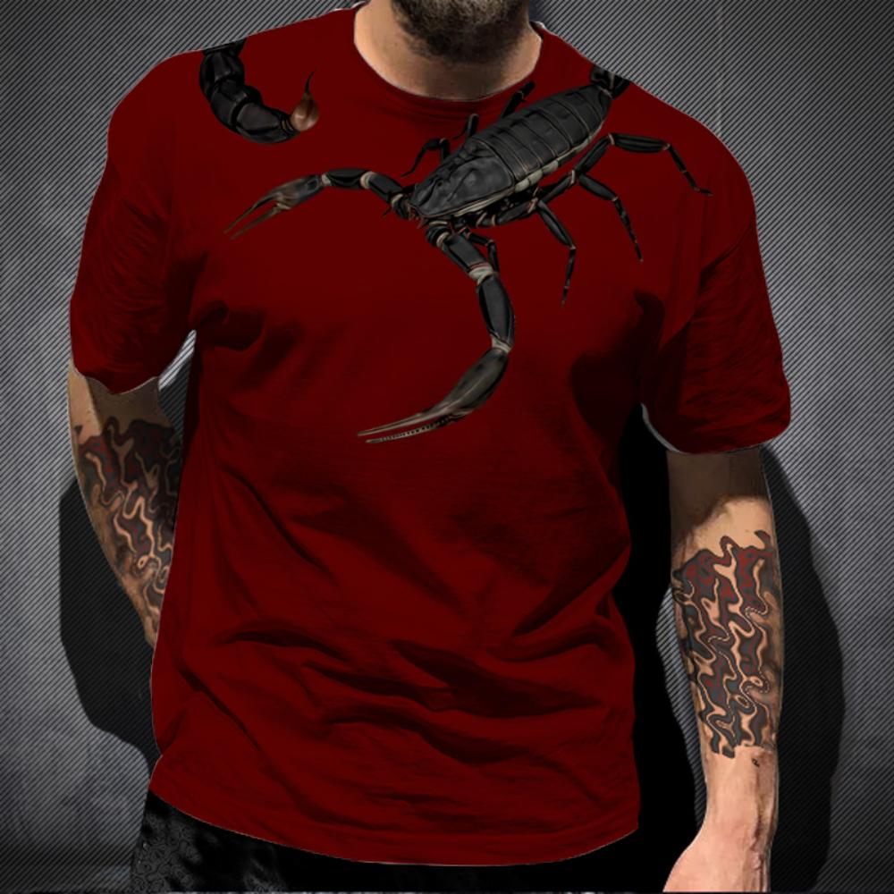 Animal Scorpion 3D Print T Shirt New Fashion Short-Sleeved Hip-Hop T-shirt Streetwear Cool Plus Size T Shirts
