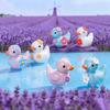 Yousheng 12Pcs Mini Resin Floral Ducks Colorful Miniature Duck Figurines Cute Mini Animal Collectibles for Fairy Garden Decor DIY Crafts Fish Tank