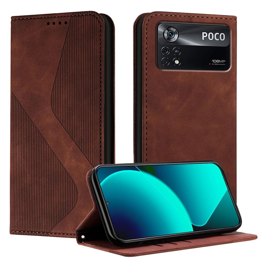 Магнитный кожаный чехол-кошелек-книжка для Xiaomi A1 A2 A3 POCO X3 X4 M4 F7 Pro Ultra 9 13 Lite 4G 5G Phone Cover | Дизайн S LINE