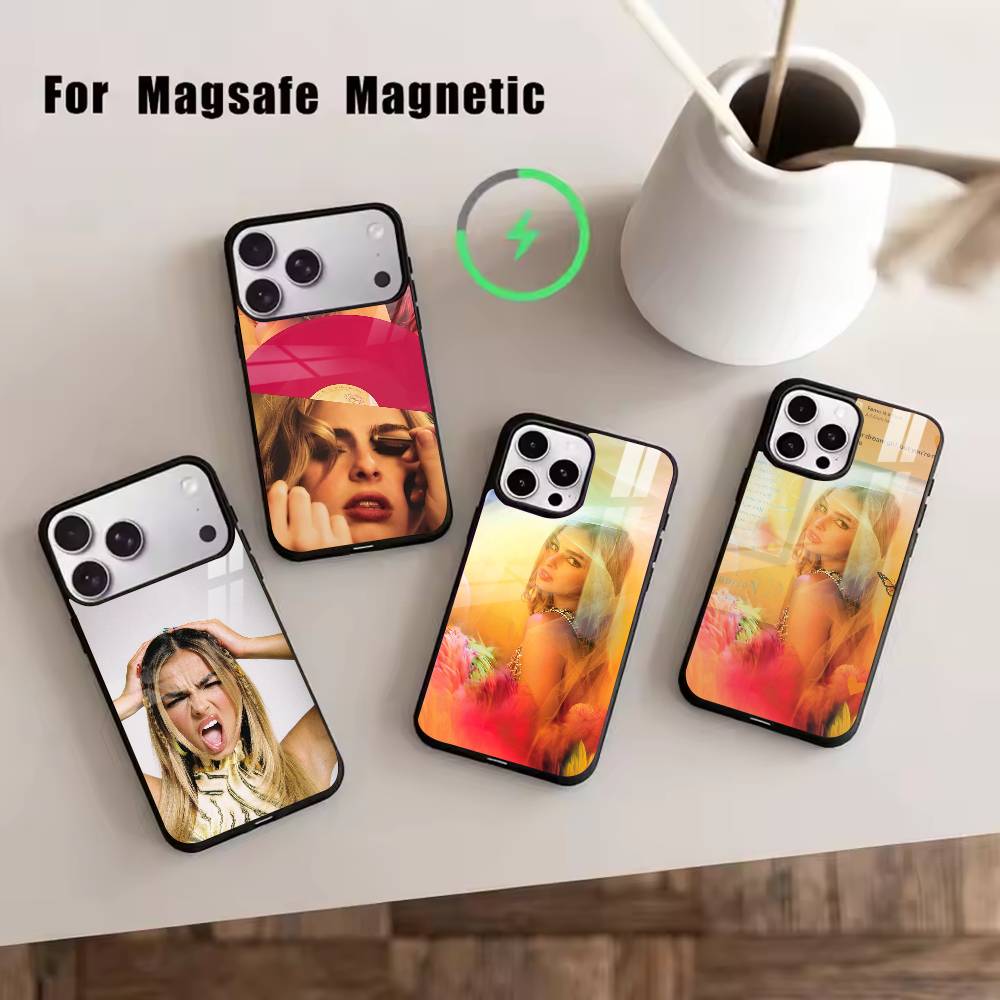 Чехол для телефона Addison Rae для iPhone 17, 16, 15, 14, 13, 12, 11 Plus, Pro, магнитный с Magsafe, беспроводная зарядка