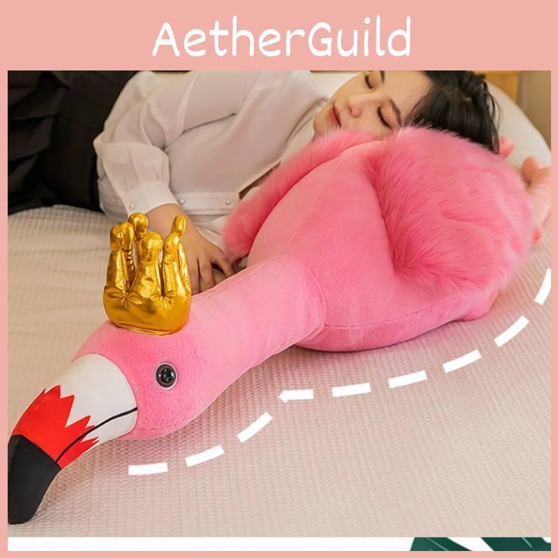 Плюшевая игрушка Принцесса Коронованный Фламинго для девочек Мягкая и приятная