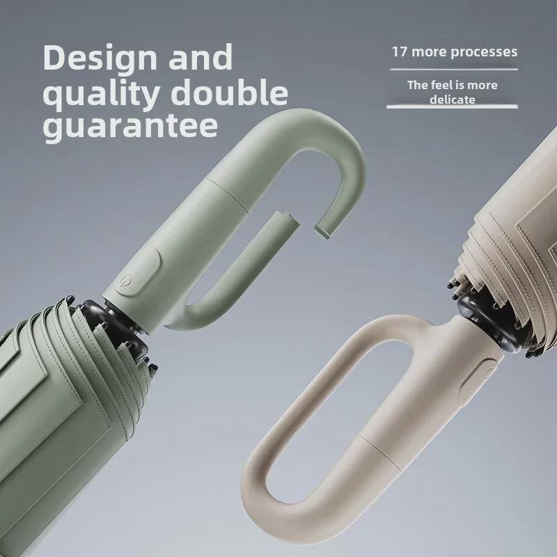 Автоматический складной зонт из 72 костей для мужчин и женщин — большой, двойного назначения: от солнца и дождя