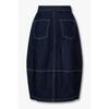 Studio Tomboy Side Pleats Balloon Fit Denim Skirt  9106262202ar 
