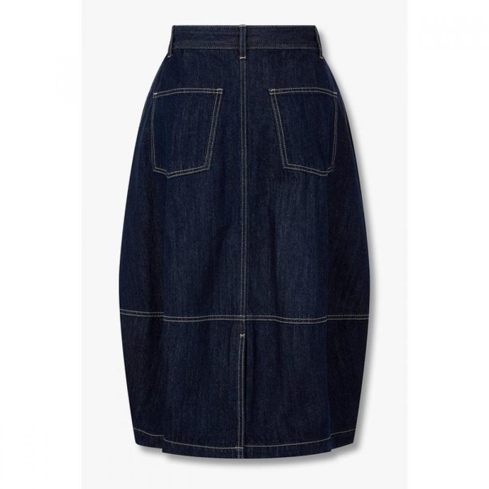 Studio Tomboy Side Pleats Balloon Fit Denim Skirt  9106262202ar 