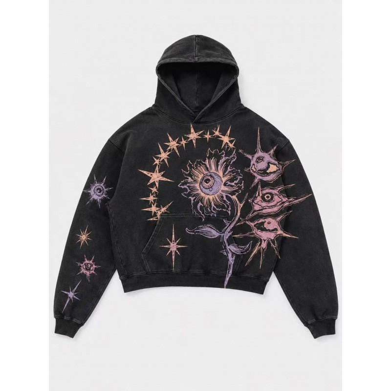 2025 Youth Trendy Printed Zip-Up Hoodie Teens Casual Long Sleeve Loose Fit Sweatshirt