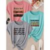Spring and Summer Hot Sale Women's Clothing 3 Pack of round-neck short-sleeve shirts T Shirt Positive energy self-affirmation text print Sunlight