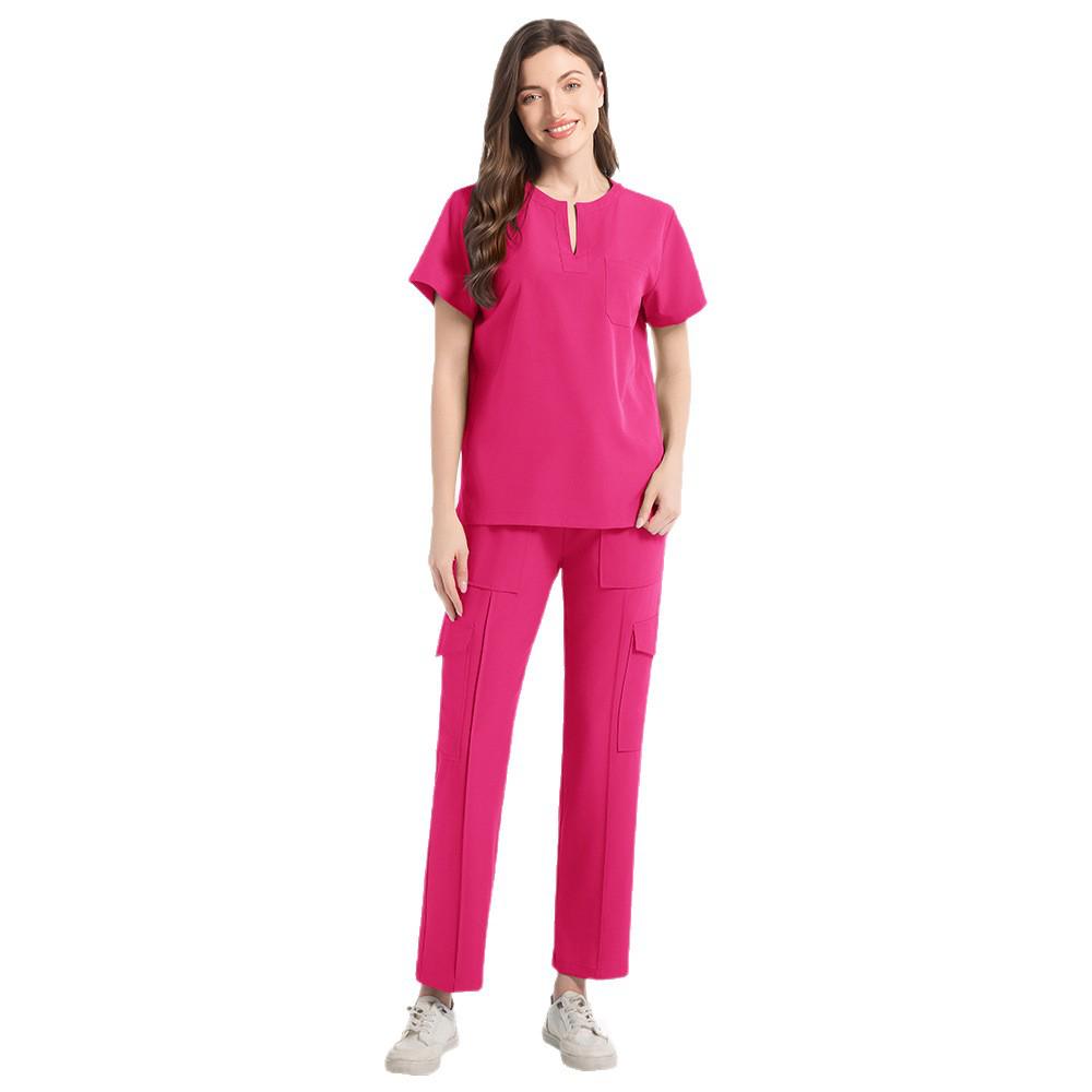 Women's Short Sleeve Scrub Suit for Nurses and Doctors - Medical Uniform for Operating Room