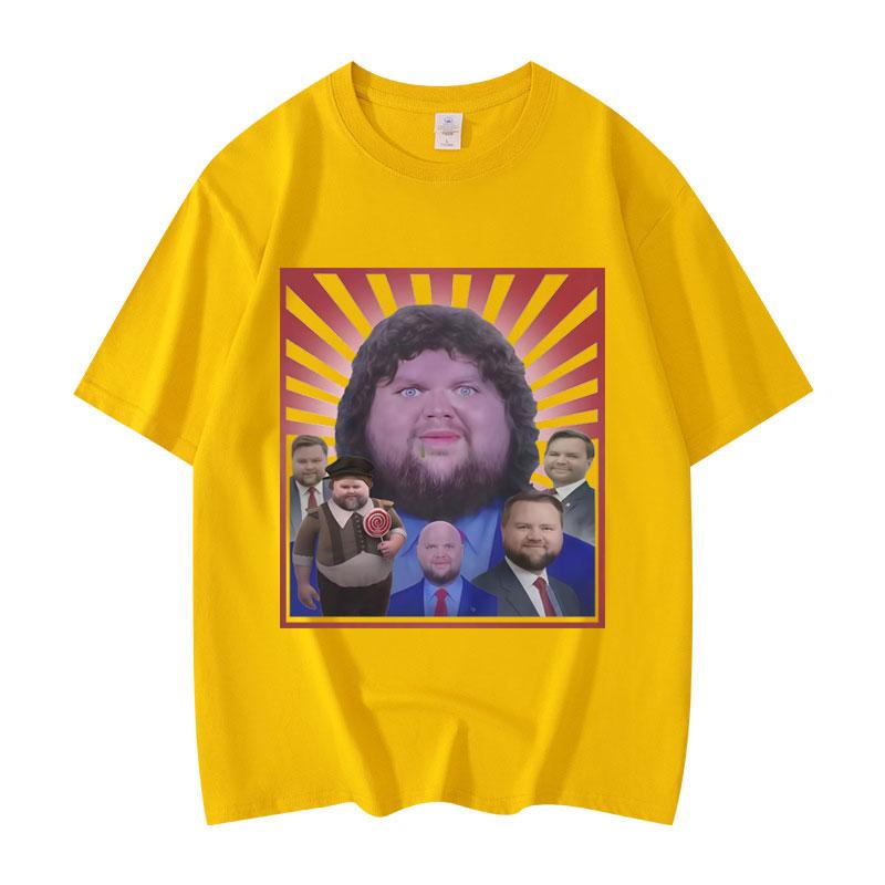 Дж.Д. Вэнс Забавный Мем Графические Футболки Мужская Женская Одежда Мода Y2k Оверсайз Футболка Летние Повседневные Свободные Футболки с Коротким Рукавом