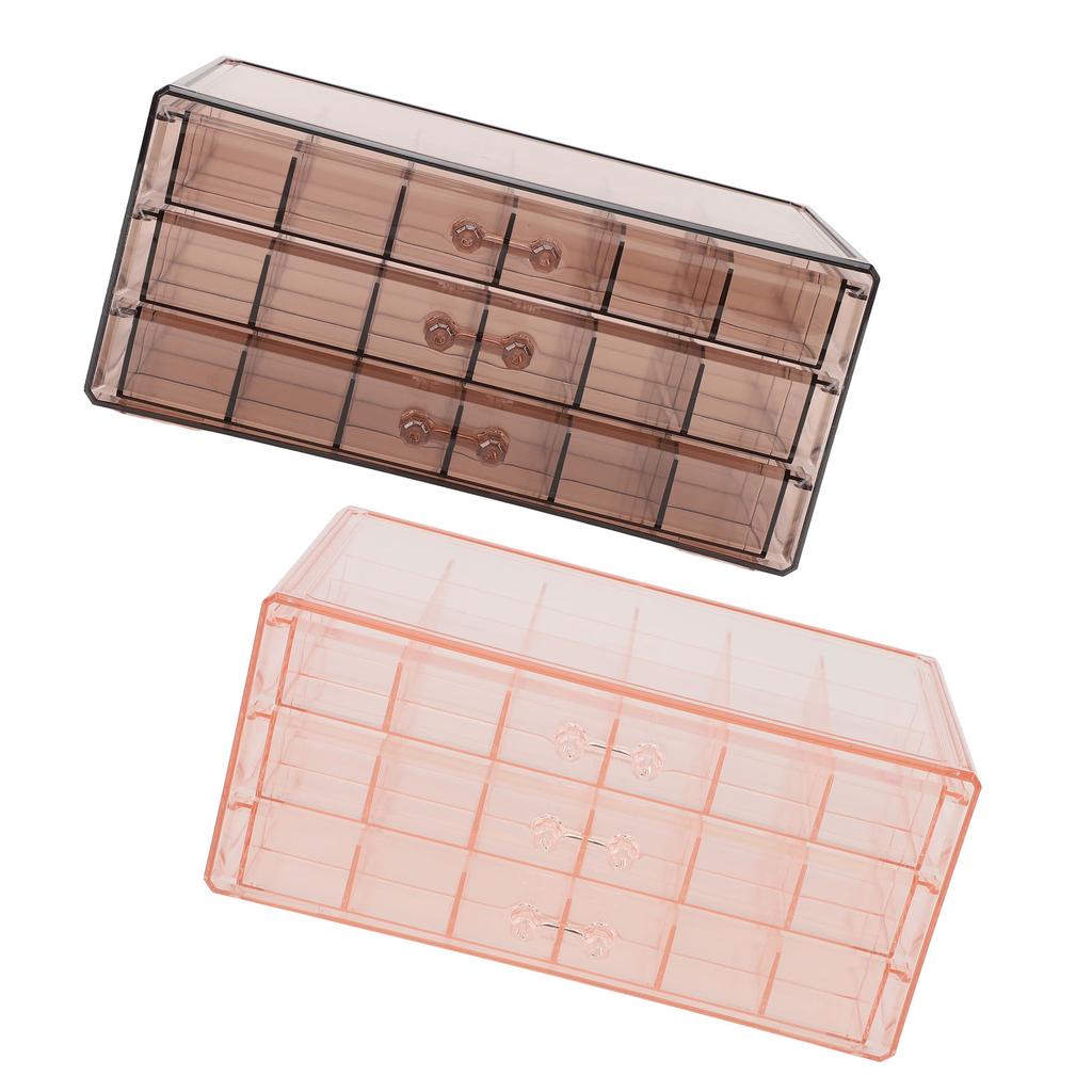Шкатулка для украшений 3 слоя 72 ячейки антиоксидантный акриловый прозрачный органайзер для украшений серьги ожерелье
