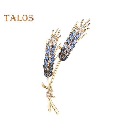 Женская брошь в форме пшеницы, искусственный кристалл, противоскользящая сумка на плечо, костюм, пальто, воротник, шляпа, одежда, защита от воздействия, булавка для вечеринки, выпускного вечера, ювелирные изделия для одежды невесты