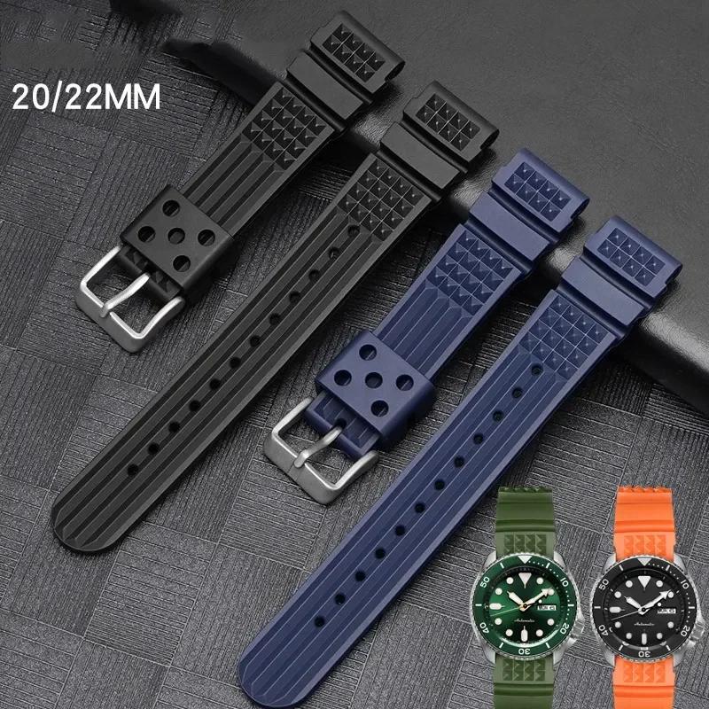 Высококачественный ТПУ ремешок, подходящий для 20 мм 22 мм Seiko/CITIZEN/Longines Conquest Дайверские часы Ремешок Браслет Аксессуары