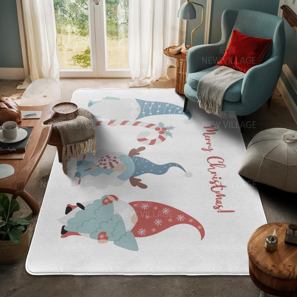 Ковер у входа в дом Домашний коврик у двери Гостиная Ванная Комната Ноги ванная комната Нескользящие коврики с водопоглощением для ванной Счастливого Рождества зима