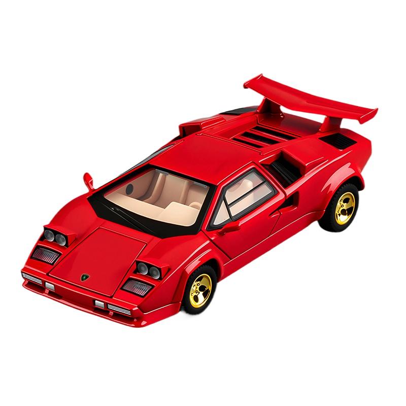 1/32 Lamborghini Countach LP5000s Сплав Модель Спортивного Автомобиля Литые Металлические Гоночные Автомобили для Трека Модель Транспортных Средств Симуляция Звук Свет Детская Игрушка Подарок