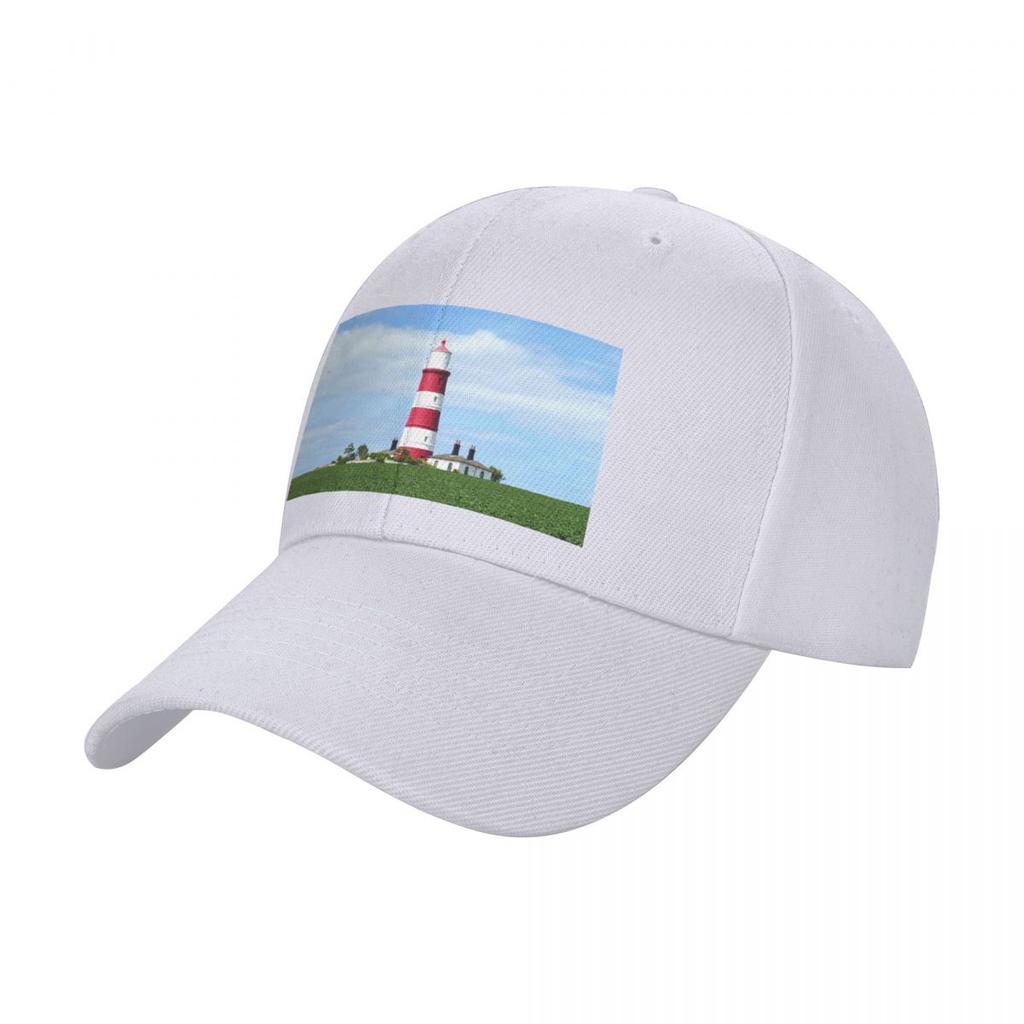 Happisburgh Lighthouse Baseball Cap Streetwear hiking hat Golf Hat western Mens Luxury Womens
