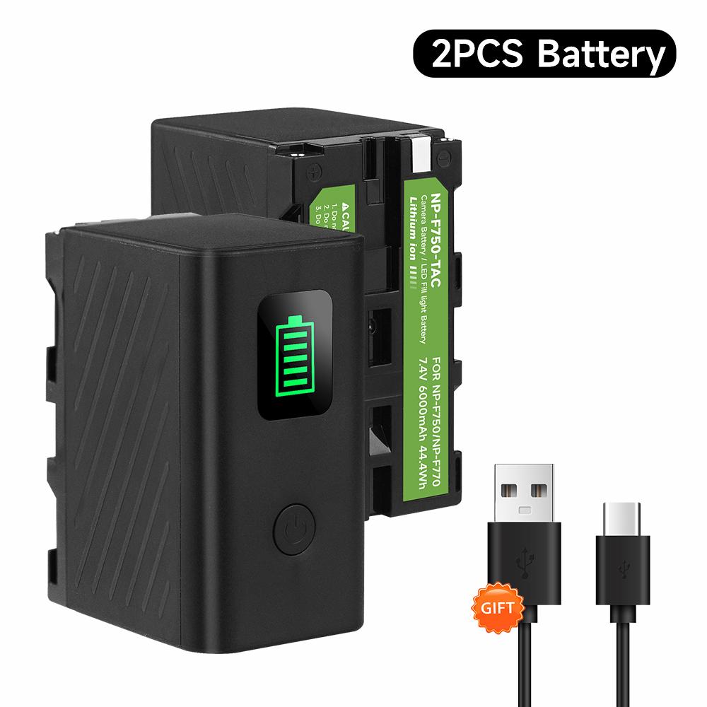 PALO 7.4V 6000mAH NP-F750 Lithium Ion Battery+USB Rechargeable Camera Battery For Sony Camera CCCD-TR1 CCD-TR215 CCD-TR67 CCCD-TRV90