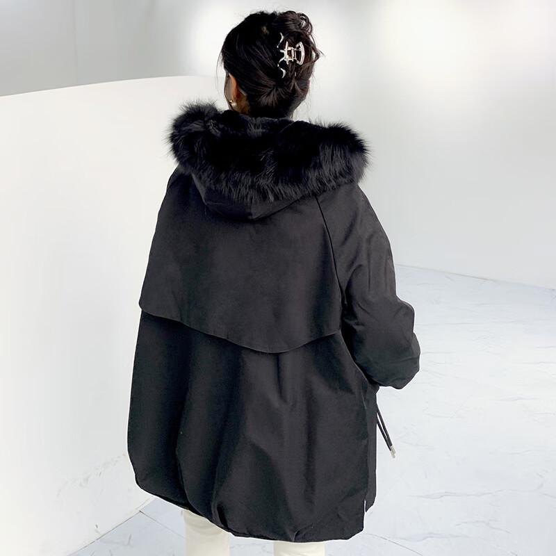 Kaiser Женская зимняя парка с капюшоном, подкладкой из лисьего меха и кролика