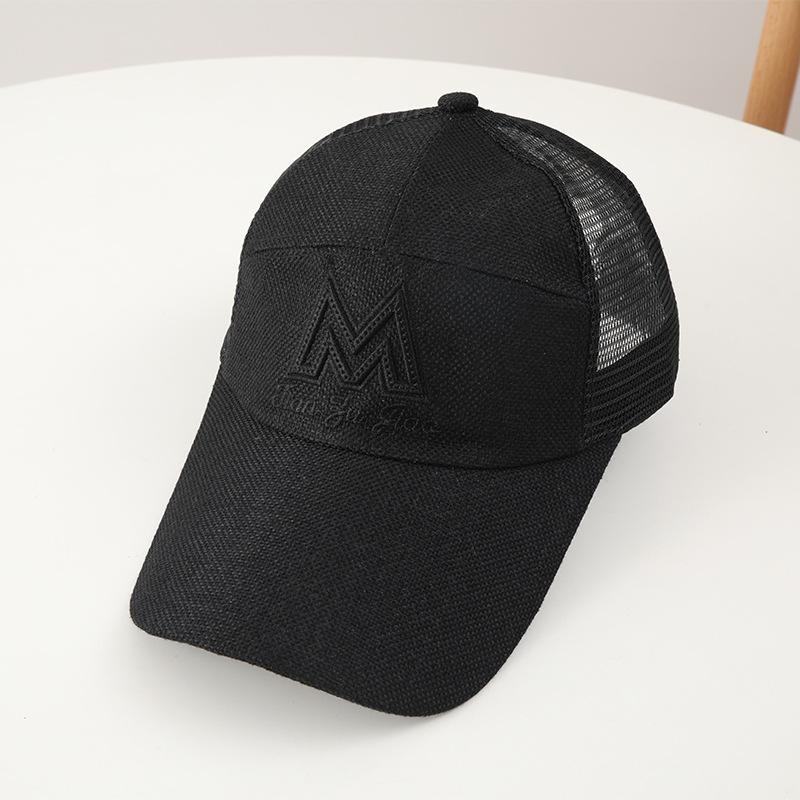 Hat Men's trendy summer baseball cap Korean version mesh breathable sun hat outdoor sun protection peaked cap extended sun hat