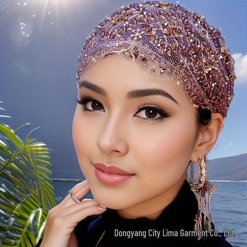Stylish Headscarf Hat Set: Handmade Gauze Scarf with Tassels for Women