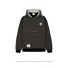Unisex Oversized Hooded Zip-Up Sweatshirt With Striped Embroidery Detail Cotton Blend Fall Casual Wear